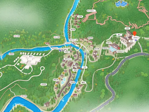 茅箭结合景区手绘地图智慧导览和720全景技术，可以让景区更加“动”起来，为游客提供更加身临其境的导览体验。